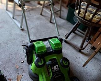 Battery operated lawnmower
With the charger and batteries
$250