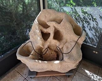 Coquina rock water fountain 
$300 with pump 