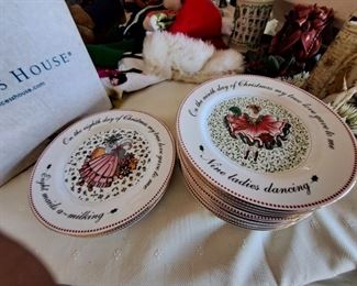 The 12 days of Christmas plates.. $30 for all