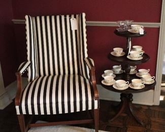 Three tier serving, mahogany piece