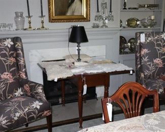 DR, host & hostess, drop-leaf hand made