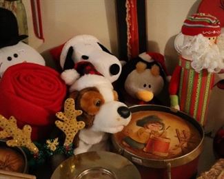 Christmas decorations, attic