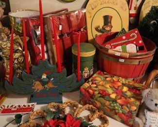 Christmas decorations, attic