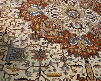 14 x 24 Heriz oriental rug, garage