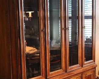 Heritage China cabinet and matching server, not shown, Breakfast room
