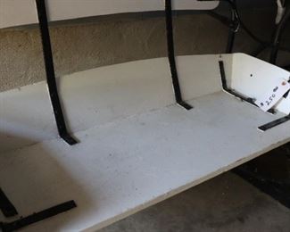 Antique buggy seat, garage