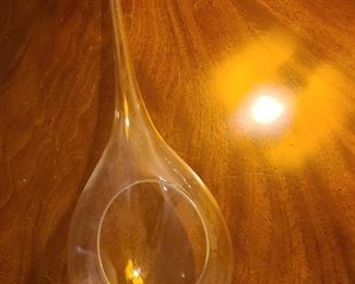 Touch of Nature hand blown hanging tear drop glass 12"