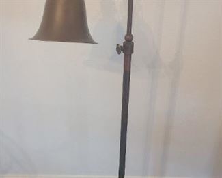 Heavy brass bell floor lamp