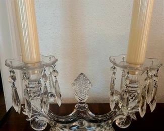 Pair vintage molded crystal candle sticks
*we have two
