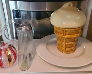 Ice cream cone cookie jar - SOLD