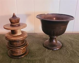 Wood oriental piece on left - SOLD 