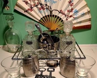 Barware including decanters and stainless flasks