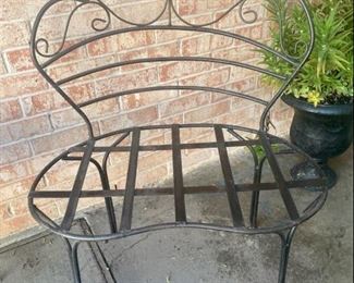Wrought-iron  love seat/bench 