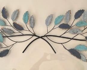 Metal leaf wall art or table decor