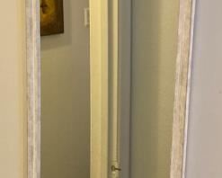 White washed framed hanging or standing dressing mirror
