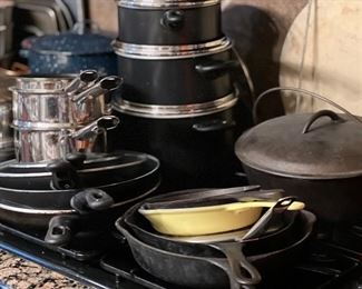 Pots and pans aplenty