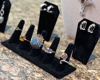 Fine jewelry, including many sterling pieces