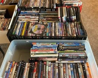 Hundreds of DVDs
