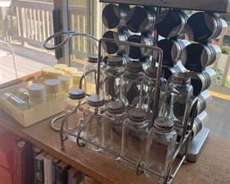 Spice racks and jars