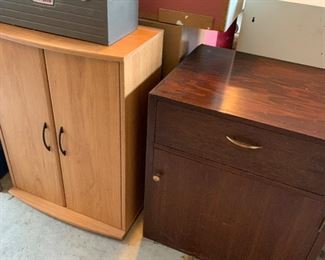 CD/movie cabinet, vintage end table cabinet