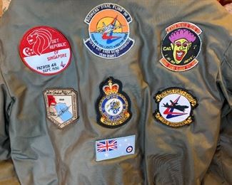 Vintage military jacket with patches