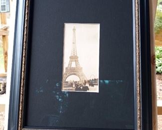Original early 1900s photo of Eiffel Tower Paris