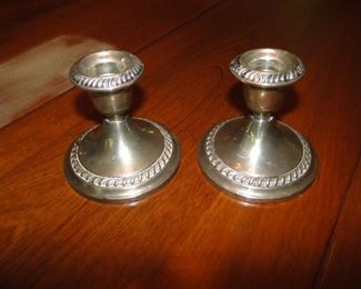 Sterling weighted candlesticks $20
