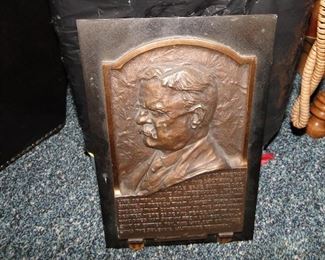 Teddy Roosevelt Bronze Plaque