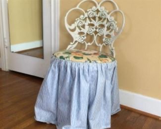 Chair with skirt that coordinates with bedding