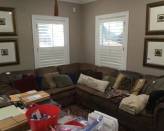 Sectional sofa and nice art work