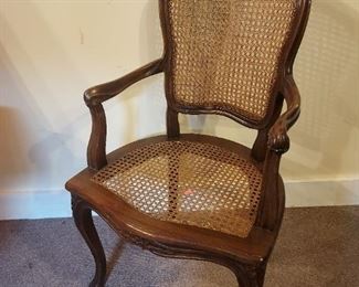 FRENCH CANE SEAT / BACK ARM CHAIR