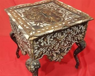 MOTHER OF PEARL INLAID STOOL