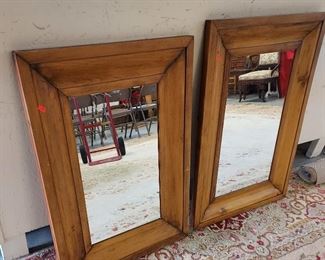 ANTIQUE PINE OGEE FRAMED MIRRORS