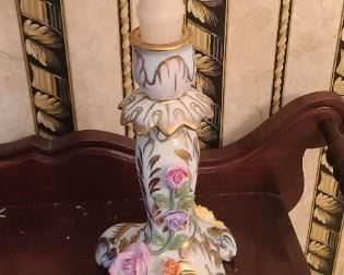 Porcelain Candlestick Pair 