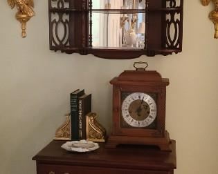 Pair of gilded eagle sconces
