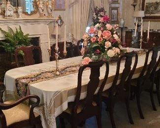 Mahogany Table, seats 10. 