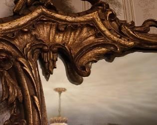 Detail on Pagoda Mirror