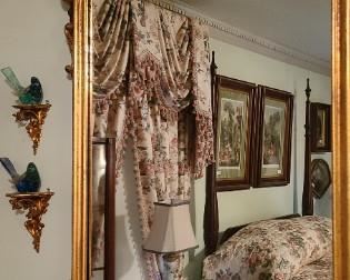 Burled and Gilt Mirror 