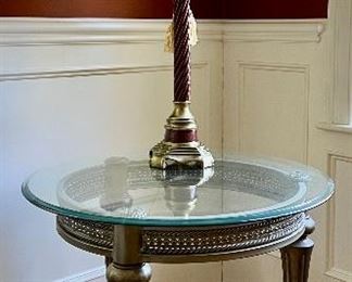 Glass & Iron Side Table