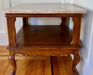 Side Table with Marble Top