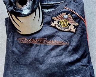Harley Davidson Shirt, Patch & Hat