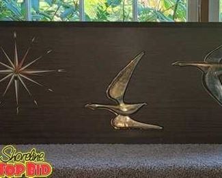 RARE VINTAGE MIDCENTURY 1950S TURNER WALL ACCESSORY CLOCK W390. CLOCK IS IN GOOD WORKING