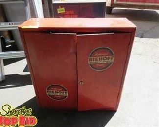 Vintage Authorized Niehoff Automotive Products Dealer Metal Cabinet