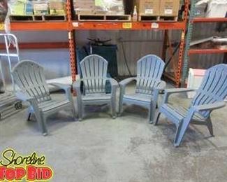 4 Adirondack Plastic Chairs Great Condition
