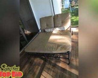 Carlisle Double Metal Chaise Lounge With Cushions By Frontgate