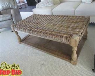 Woven Wicker Coffee Table Excellent Condition Smoke and Pet Free Home