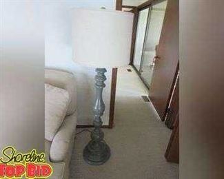 Beautiful Wooden Painted Accent Floor Lamp