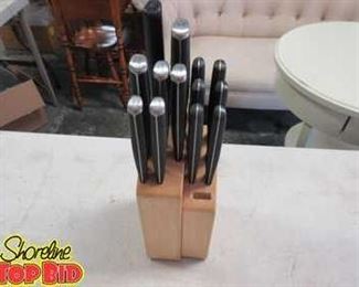 Select Calphalon Knife Set Missing Scissors Great Condition