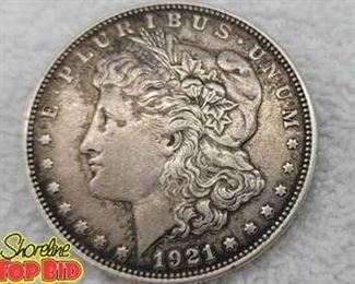 1921 D MORGAN SILVER DOLLAR
