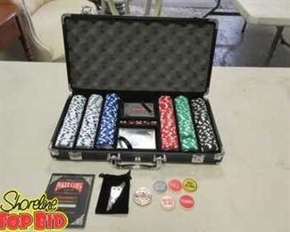 Professional Poker Set with case Excellent Condition
